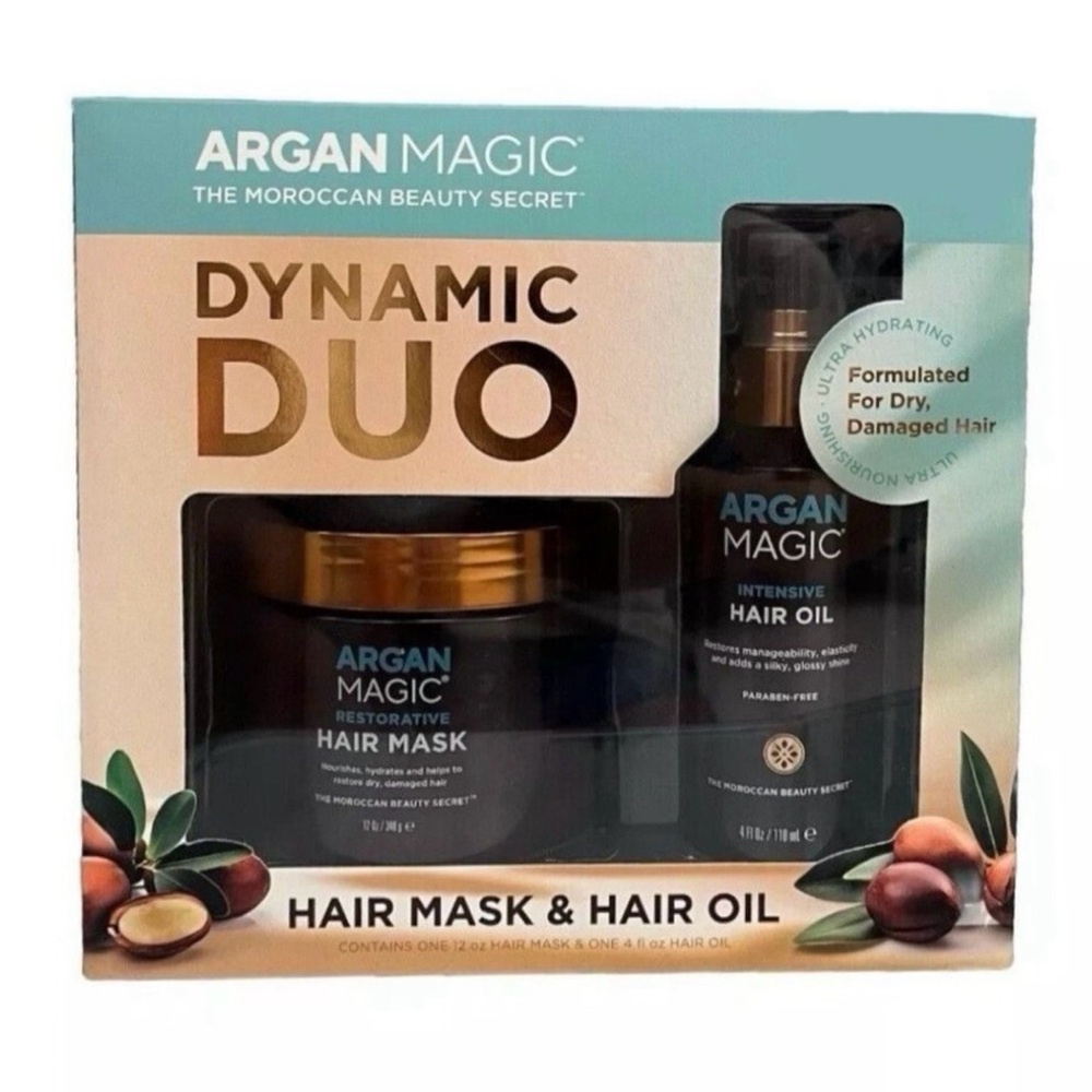 NEW Argan Magic Dynamic Duo Hair Mask & Hair Oil Set